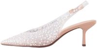 Next Dames Forever Comfort® Vinyl Slingback-hakken met Puntige Neus en Siersteentjes - Wit