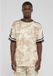 Urban Classics Oversized Mesh All Over Print Sport T-shirt - Beige