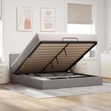 Maison Exclusive - Cadre de lit ottoman avec matelas taupe, 160x200 cm, textile