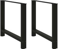Pieds de table 2 pcs 100x(72-73) cm acier noir