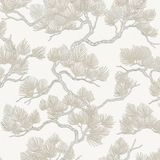 Dutch Wallcoverings Behang Pine Tree wit