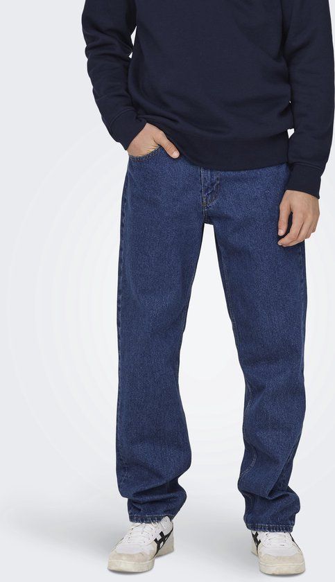 ONLY & SONS ONSEDGE Straight Fit Jeans Medium Blue Denim