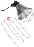 Kerbl Infrarood warmtestraler voor biggen/kuikens (zonder lamp, aluminium kap ø 21 cm, kabel 2,5 m, incl. bevestigingsketting, draagkracht 20 kg, met ventilatiesleuven) 2228