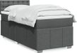 Maison Exclusive - Sommier à lattes de lit avec matelas Gris foncé 80x200 cm Tissu