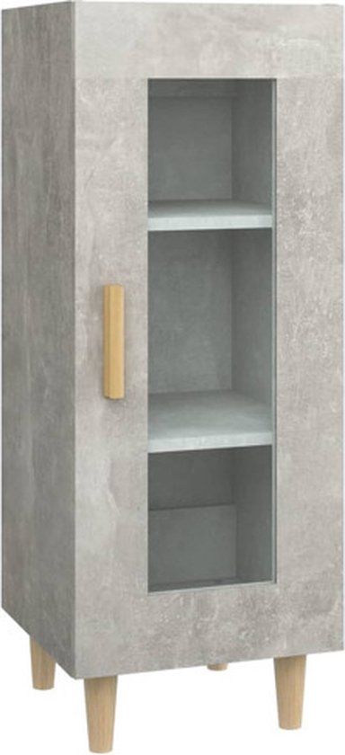 vidaXL Dressoir 34,5x34x90 cm Bewerkt Hout Betongrijs