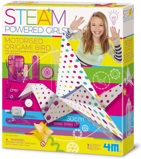 4M Steam Powered Girls: Gemotoriseerde Origami Vogel