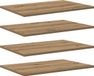 vidaXL Boekenplank - Bord - 3-laags - 4 stuks - 60 x 40 x 1,5 cm - Bewerkt hout - Artisan eik