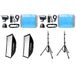 Nanlite FC-120C LED RGBW Spot Light Dual Kit With Softbox Fresnel And Lightstand