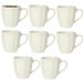 Home Deco Factory koffiemok / thee beker - 8x - gebroken wit - 33 cl - keramiek - vaatwasser bestendig - servies - bekers