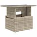 vidaXL Tuintafel Lichtgrijs Poly Rattan Glas 100x55x73 cm