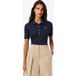 Lacoste Slim Fit Dames Poloshirt donkerblauw, Effen