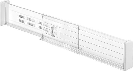 IDesign Ladeverdeler uitschuifbaar 2 stuks - Transparant - Klaar voor gebruik, Verstelbaar, Uitschuifbaar