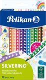Pelikan Silverino Kleurpotloden - Driehoekig 5,0 mm - 12 Kleuren
