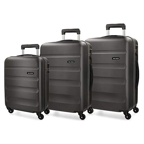 Roll Road Flex Handbagage - Antraciet - 75 cm - Set 3 Koffers