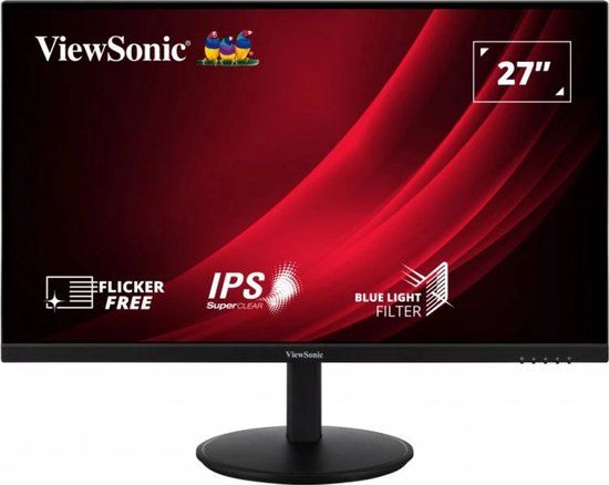 Viewsonic VG2709-2K-MHD-2 LED display 68,6 cm (27") 2560 x 1440 Pixels Quad HD Zwart