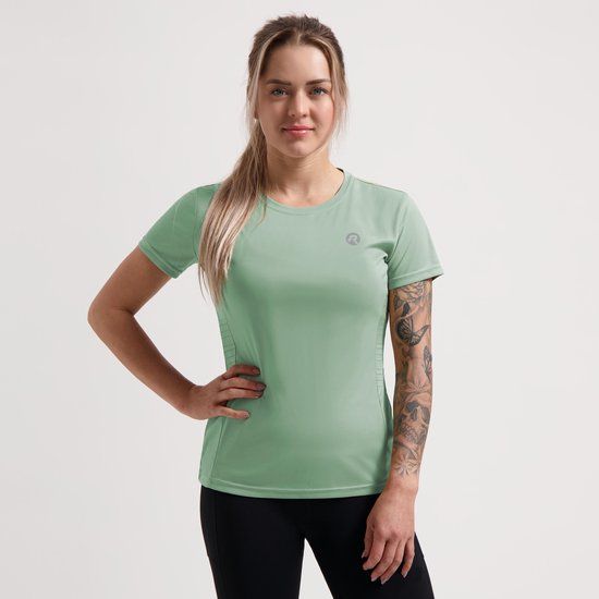 Rogelli Core Hardloopshirt Dames - Korte Mouwen - Mintgroen - XS