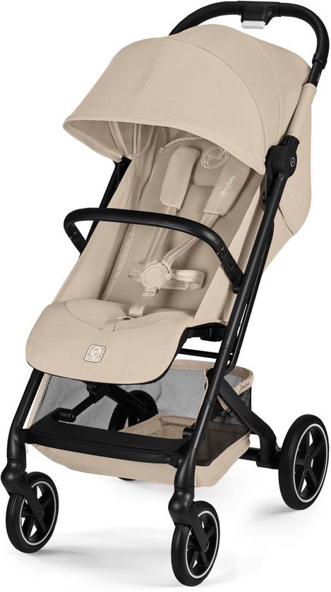 CYBEX Gold BEEZY Kinderwagen Met Ergonomische Ligstand, Vanaf De Geboorte Tot Ca. 4 Jaar (Max. 22 Kg), Compact Opvouwbaar, Gordelsysteem Met Één Hand Te Bedienen, Almond Beige