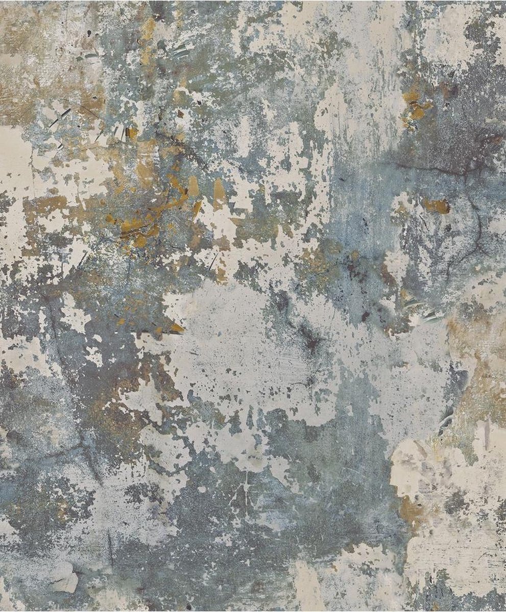 Dutch Wallcoverings Exposure betonlook grijs/groen effen (vliesbehang, multicolor) EP3001