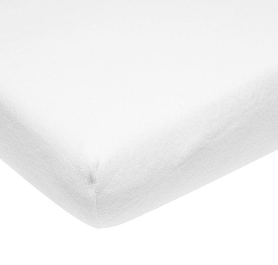 Meyco Baby Uni Molton Stretch Hoeslaken Ledikant - Wit - 60x120cm
