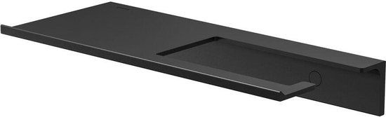 Geesa Leev Planchet 28 cm met Toiletrolhouder Zwart