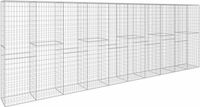 vidaXL Mur en gabion avec couvercle - Acier galvanisé - 600x50x200 cm
