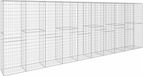 vidaXL Mur en gabion avec couvercle - Acier galvanisé - 600x50x200 cm