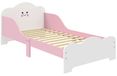 StarTech Roze Babybed met smiley-gezicht - Kleuterbed - Beschermroede - Hout - Stabiel - Zelfmontage