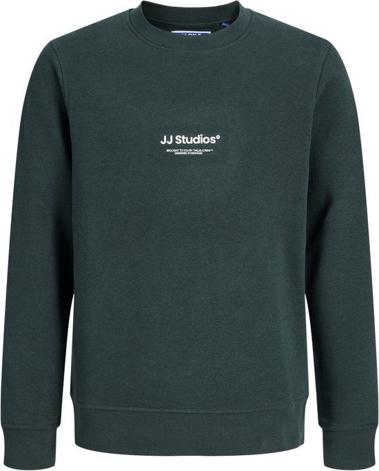 JACK&JONES JUNIOR JJESOHO SWEAT CREW NECK SN JNR Jongens Sweater Katoen Lange mouw Ronde hals Scarab Logo Maat 152