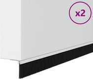 vidaXL Zelfklevende Deurborstels 2 st Wit 100 cm Aluminiumlegering