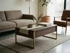Luxana Table basse 90 cm noyer/or