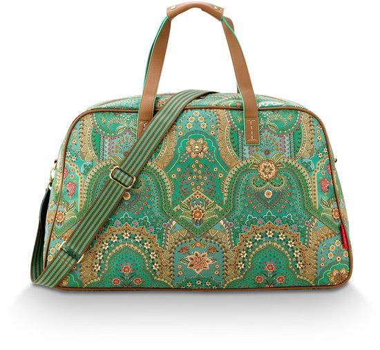 Pip Studio - Tovy Weekendtas Dames - Reistas - Jabali - Groen - 57x22x37cm