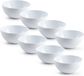 Plasticforte kommetjes/schaaltjes - 8x - dessert/ontbijt - kunststof - D17 x H8 cm - ivoor wit - BPA vrij