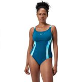 Speedo Shaping Printed Splice Zwemkleding Blauw UK 38 Vrouw