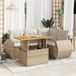 Maison Exclusive - Ensemble de meubles de jardin 5 pièces avec canapé et coussins, beige, en polyrotin