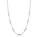 ZINZI zilveren schakel ketting met zeven gladde bamboe vormen 40-45m ZIC2577