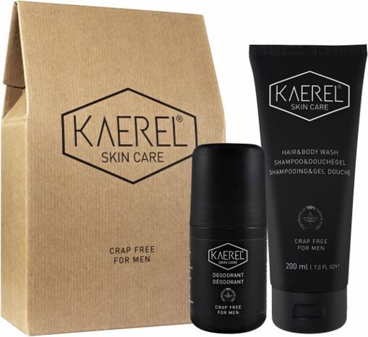 Kaerel Skin Care Kaerel giftset (shampoo + douchegel + deodorant) - Voor mannen