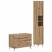 vidaXL - 2-delige - Badkamerkast - Set - BREDA - Artisanaal eiken - Bewerkt hout