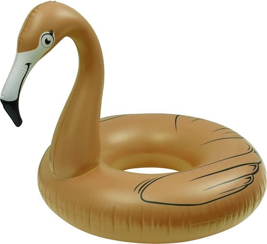 Opblaasbare Flamingo Goud 118 cm - Opblaasfiguur