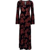 Killstar Gothic Maxi-jurk Pandora's Rose Maxi Dress Zwart-Rood