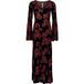 Killstar Gothic Maxi-jurk Pandora's Rose Maxi Dress Zwart-Rood