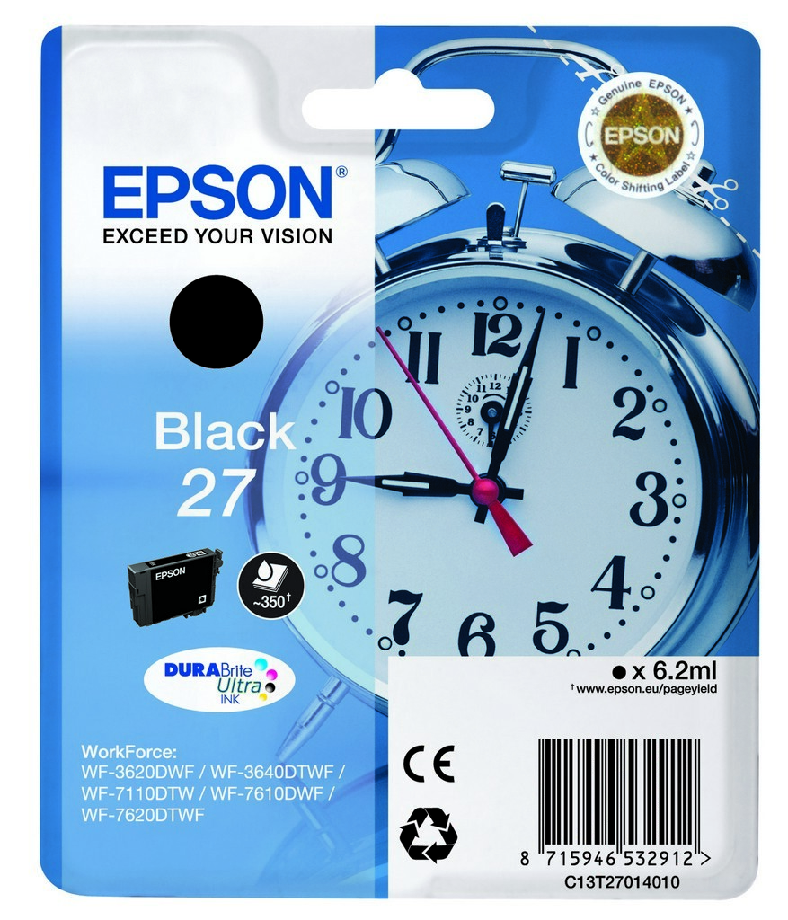 Epson Alarm clock 27 DURABrite Ultra single pack / zwart