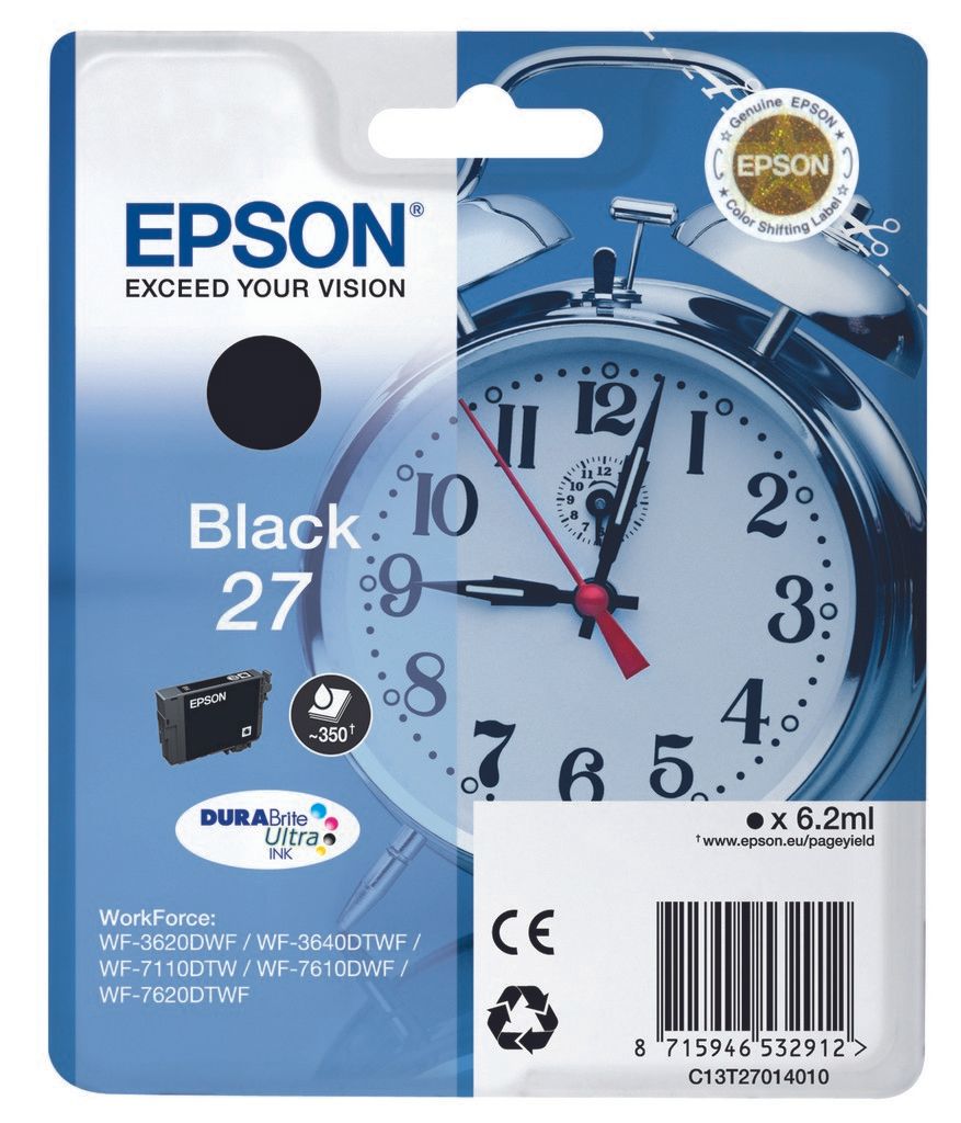 Epson 27 DURABrite Ultra - Zwart - Inktcartridge - 6 ml