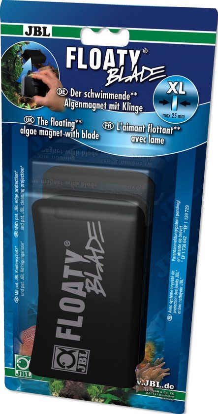 JBL Floaty XL Blade - Drijvende glazen reinigingsmagneet met blad voor dikke aquariumruiten