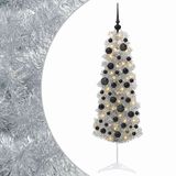 vidaXL Smalle Kunstkerstboom met Kerstbal 150 cm 150 LED's Warmwit