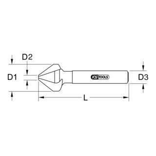 KS Tools HSS Conical Countersink Drill Bit 90°, 16.5mm - 1 Piece