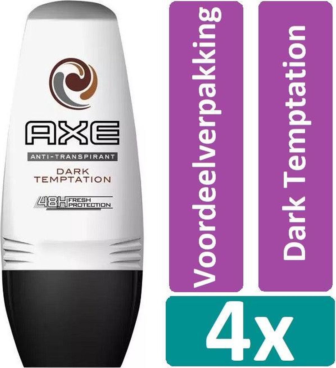 AXE Deodorant Roller Dark Temptation 4 stuks Voordeelverpakking