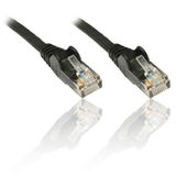 PremiumCord Patchkabel CAT 5e UTP, 1 Gbit/s, Ethernet-kabel, LAN, RJ45-aansluitingen, flexibel en robuust, AWG 26/7, 100% CU-kabel, zwart, 15 m