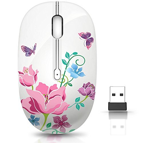 JUHOO Draadloze muis met nano-ontvanger voor pc, laptop, laptop, laptop, computer, MacBook.
