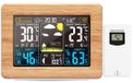 Merkloos Weerstation digitaal - Binnen en buiten thermometer - Kleurenscherm met klok en wekker - Draadloze buitensensor