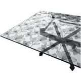 ARREDIAMOINSIEME SRL Nappe Transparente Décorée Paillettes Film Pvc Table Résistant Aux Taches Épaisse Fleurs (c) - 100x180 Cm